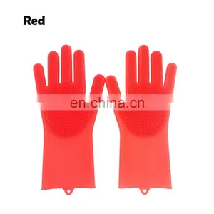 Dishwashing GloveR Magic Silicone Scrubber Rubber Cleaning GloveRs For Kitchen Pet thumbnail-2