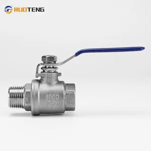 [RUOTENG] Stainless Steel 304 316 2PC F/M NPT Threaded Ball Valve With Locking Device thumbnail-2