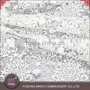 Top Quantity New Product Computerized White Embroidered Fabric With Cutwork Embroidery thumbnail-2