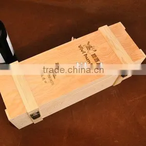 2015 Natural Wood Good Quality Handmade Unfinished Wooden Wine Box thumbnail-2