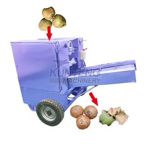 Automatic-coconut-peeling-machine Commercial Green Coconut Peel Dehuaking Machine EPC thumbnail-1