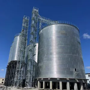 Fengyuan Hot-Dip Galvanized Flat Bottom Grain Silo for Wheat Corn Rice Soybean Paddy Storage in Feed Mill Processing thumbnail-4