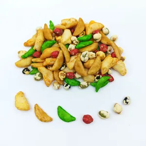 Savory Oven-Baked & Fried Kakinotane Rice Snacks With Assorted Coated Beans for Private Label OEM thumbnail-1