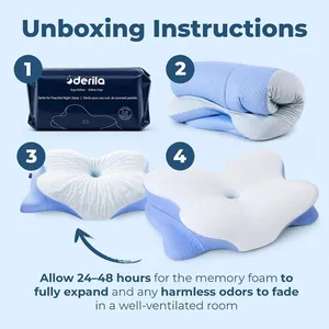 Derila Ergo Cervical Neck Pillow for Sleeping Pillow Contour Memory Foam Pillows for Back, Side Sleeper Pillows thumbnail-2