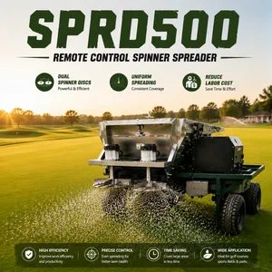 Remote Control Spinner Spreader 500L Dual Disc Fertilizer Spreader for Manure Compost Organic Fertilizer Lime thumbnail-1