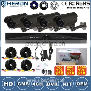 4/8/16ch HD 1000TVL H.264 P2P A Key Internet DVR KITs Security Cctv Camera System thumbnail-1