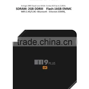 2016 New Kodi Full Loaded Internet Android TV Box 2GB RAM 16GB ROM S905 Quad Core M9 Plus TV Box thumbnail-6