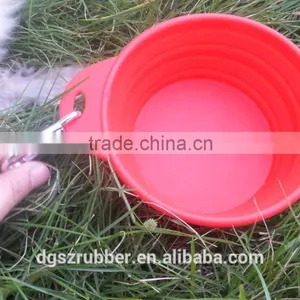 Protable Durable Food Grade Folding Silicone Pet Dog Bowl thumbnail-3