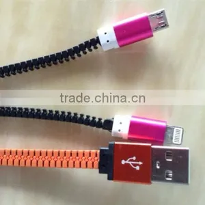 2016 Hot New Best Selling 2 in 1 Zipper Usb Cable Aluminum Charging Cable Usb Exoress China thumbnail-4