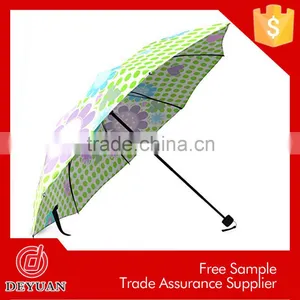 New Design Fashion Manual Polyester Folding Umbrellas thumbnail-5