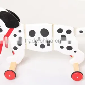 Toddler Wooden Dog Pull Toys thumbnail-1