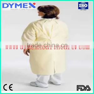 Yellow Blue SMS Nonwoven Disposable Isolation Surgical Gowns thumbnail-1