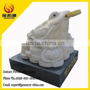 Feng Shui Money Frog Garden Stone Statues thumbnail-1