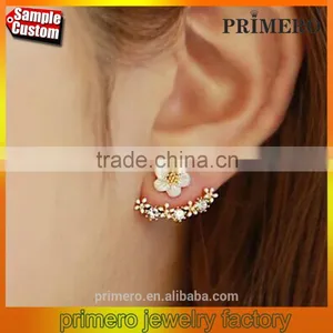 New Fashion 925 Sterling Silver Flower Stud Earrings For Women Jewelry thumbnail-1