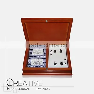 Two Slots Wood Playing Cards Storage Boxes thumbnail-1