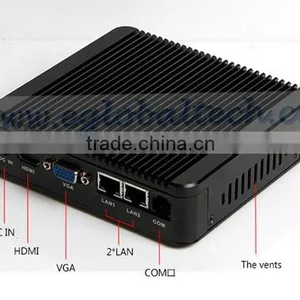Fanless Mini PC With Intel Celeron J1900 2.0GHz Quad Core 4GB Ram 32GB SSD Dual Lan Win7/Win8/Linux thumbnail-4