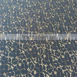Machine Knitted Designed Durable Ivory Beaded Lace Fabric thumbnail-5