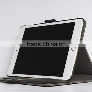 2016 Real Leather+Cavas Stitching Design Leather Case For IPad Mini 4 thumbnail-3