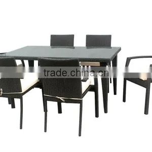 Granco KAL057 Outdoor Wicker Dining Table Set thumbnail-2