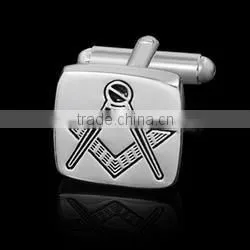 Square Brass Cuff Links For Women Cufflink With Silver Plated thumbnail-1