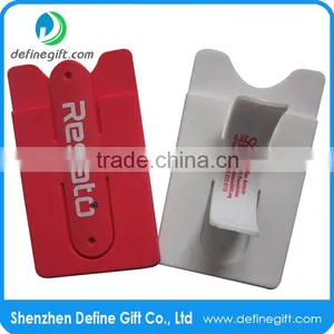Silicone Cell Phone Card Holder With Stand thumbnail-2