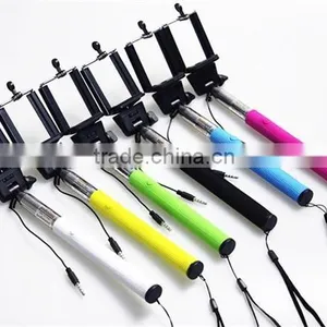 2015 Factory Price High Quality Colorful Smartphone Monopod Selfie Stick With Bluetooth Shutter thumbnail-1