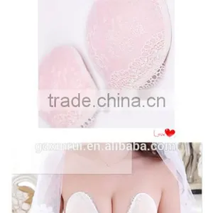 Sexy & Sweet Girl Pink Lace Self-adhesive Nursing Bra for Young Girl thumbnail-1