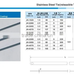 Supply 201 Stainless Steel Releasable Type Cable Tie With Nylon Coating 4.6*150 thumbnail-3