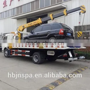 Multi-fuction Made in China Flatbed Tow Truck With Crane 4 Ton for Sale thumbnail-4