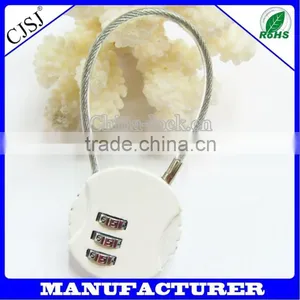 Hot Sale Round Colorful Combination Safety Cable Lock Factory Direct Sale CH-21B thumbnail-1