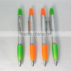 High Quality 2 in 1 Highlighter Pen Plastic Ballpoint Pen thumbnail-3