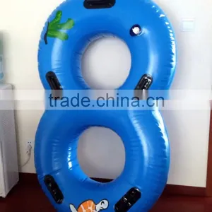 Lanqu Cheap Swimming Inflatable Floating Ring Pool Floating Mat 2 Ring 3 Ring thumbnail-1