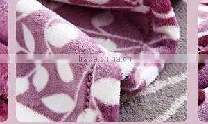 Leaves Pattern 100% Polyester Flannel Blanet thumbnail-6