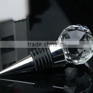 Clear Customised Crystal Wine Bottle Stopper for Wedding Favors thumbnail-4