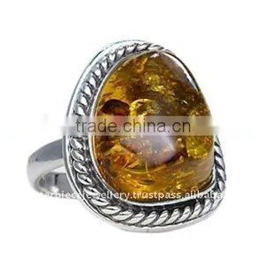 Silver Golden Cognac Baltic Amber Jewellery KRJ274922-0 thumbnail-1