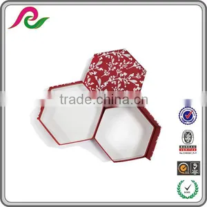 Hexagonal Prism 2 Drawers Storage Cardboard Box thumbnail-5