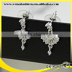 Yiwu Sector Shaped Small Litter Ballet Girl Earrings thumbnail-1
