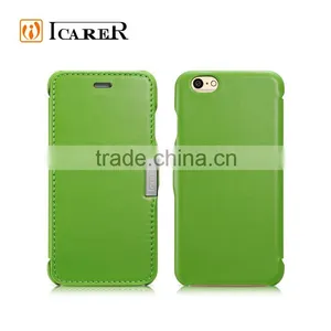 ICARER High Quality Luxury Genuine Leather Side Open Case for IPhone 6/6S thumbnail-6