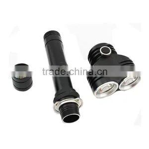 F40 Super Power 10w XM-L2 T6 Bulb Two Head Multi-function Aluminum Flashlight for Outdoor Fishing thumbnail-3