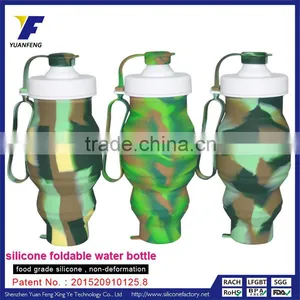 Light Portable Silicone Foldable Water Bottle Sport Products thumbnail-3