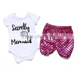Mermaid Outfits Baby Bodysuit With Capri in Set thumbnail-3