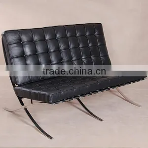 Design Furniture Leather Modern Barcelona Sofa White Black Red thumbnail-1