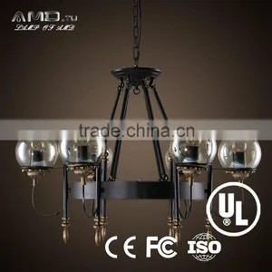 Glass Lamp Shade Creative Iron Lamp Top Led Pendant Lights thumbnail-1