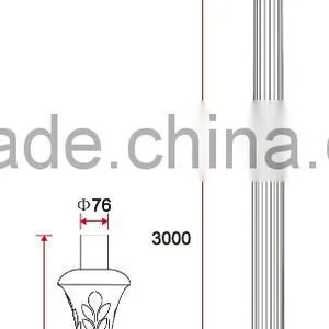 B034-1 Outdoor Lighting Antique Cast Aluminum Lamp Post thumbnail-3