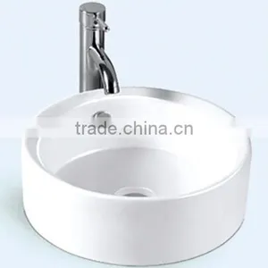 Y827 Washing Basins; Round Sanitary Ware Bathroom Basin White Color Art Basins thumbnail-1