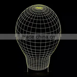 3D Optical Illusion Ball Ballet Night Lamp Night Light 10 Colorful LEDs Ultra-thin Acrylic Light Panel AA Battery or DC 5V thumbnail-3