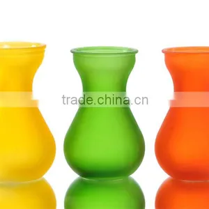 Calabash Shape Frosted Color Glass Vase thumbnail-1