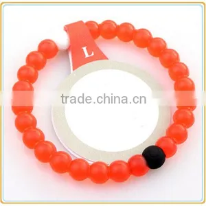 Accept Custom Red Color Silicone Life Balance Bracelet thumbnail-2