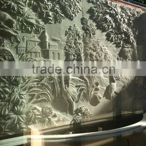 Manor Decoration Custom Make Sandstone Relief Wall Sculpture thumbnail-2
