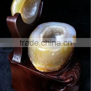 Decorative Large Agate Quartz Geode Cornucopia thumbnail-3